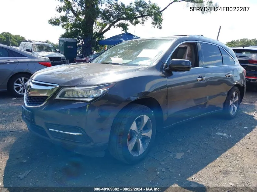 5FRYD4H24FB022287 2015 Acura Mdx