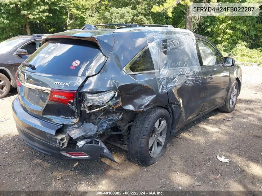 5FRYD4H24FB022287 2015 Acura Mdx