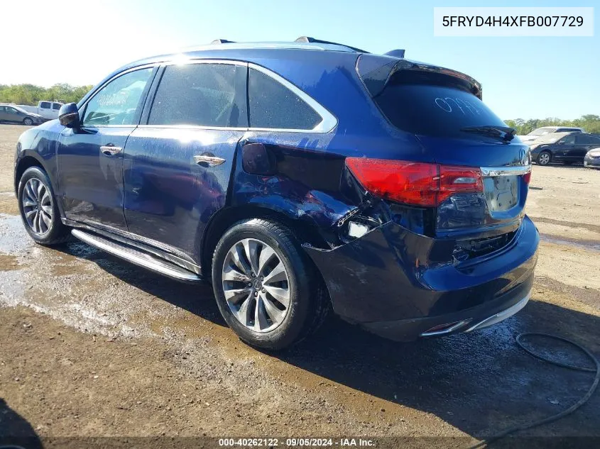 5FRYD4H4XFB007729 2015 Acura Mdx Technology