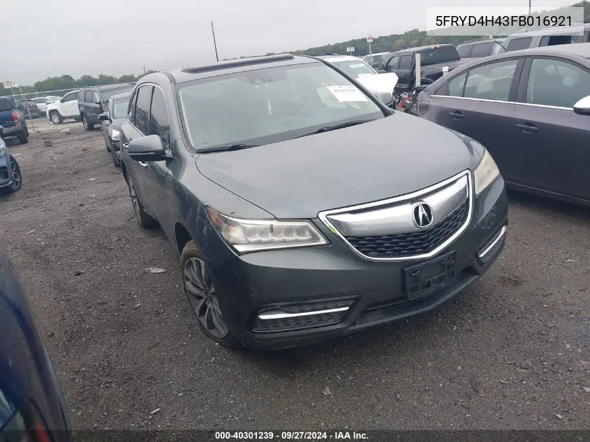 5FRYD4H43FB016921 2015 Acura Mdx Technology