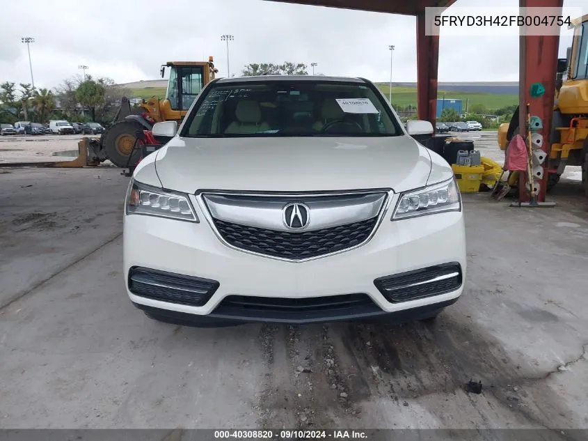 5FRYD3H42FB004754 2015 Acura Mdx Technology