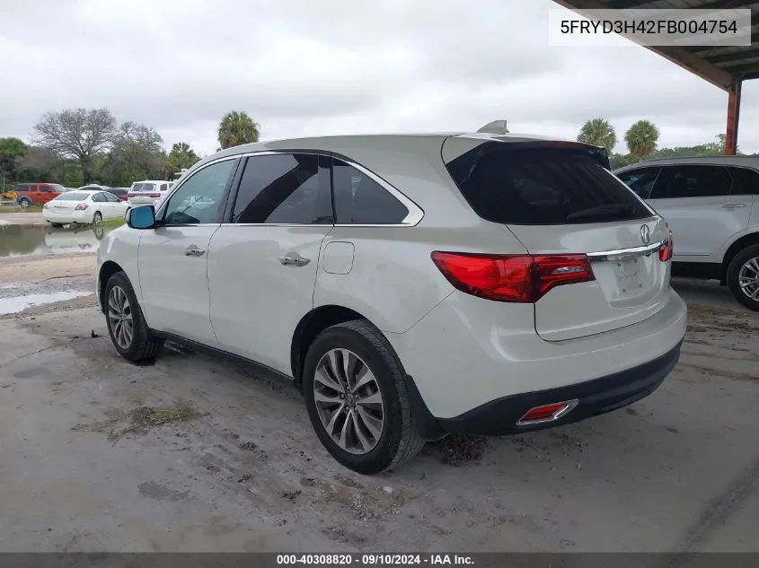 5FRYD3H42FB004754 2015 Acura Mdx Technology