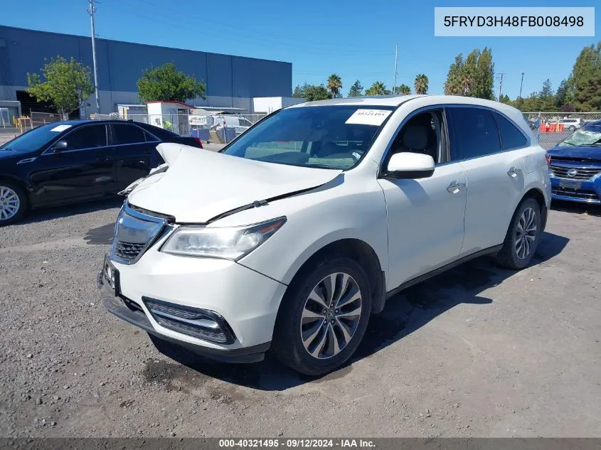 5FRYD3H48FB008498 2015 Acura Mdx Technology Package