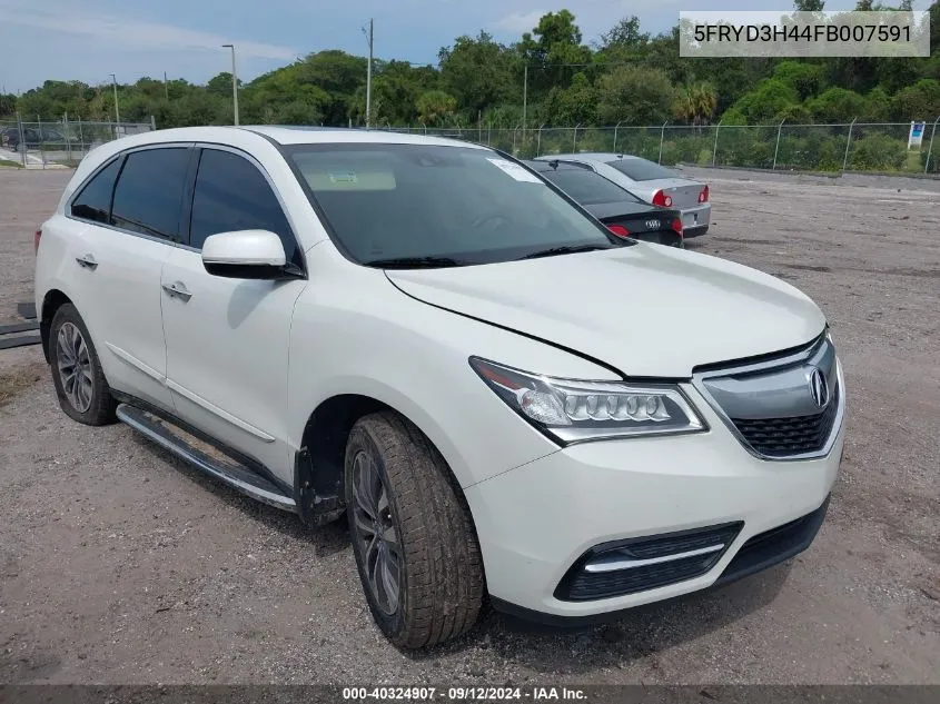 5FRYD3H44FB007591 2015 Acura Mdx Technology