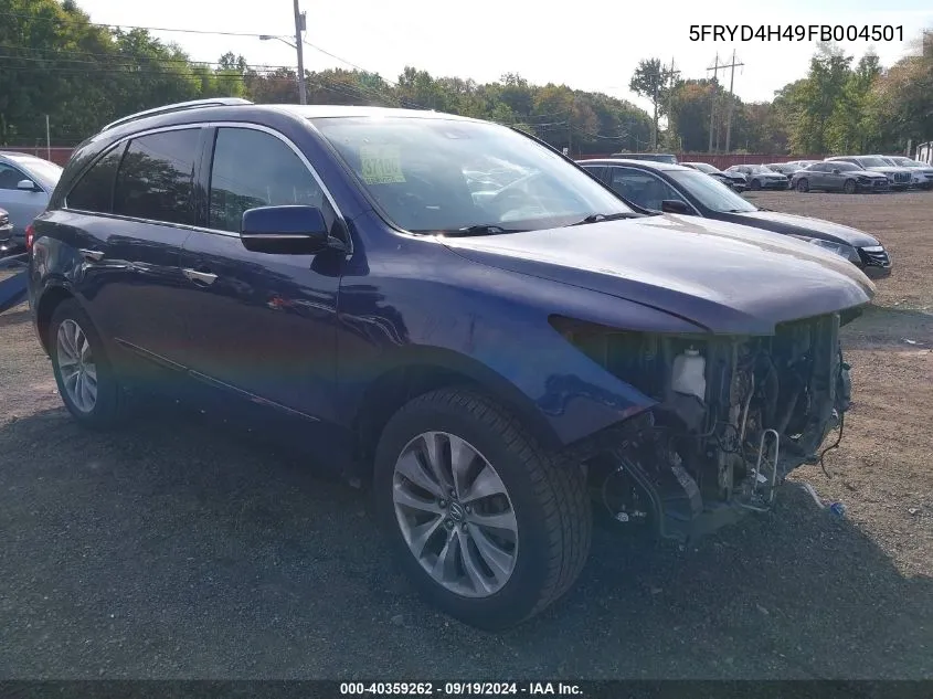 5FRYD4H49FB004501 2015 Acura Mdx Technology Package