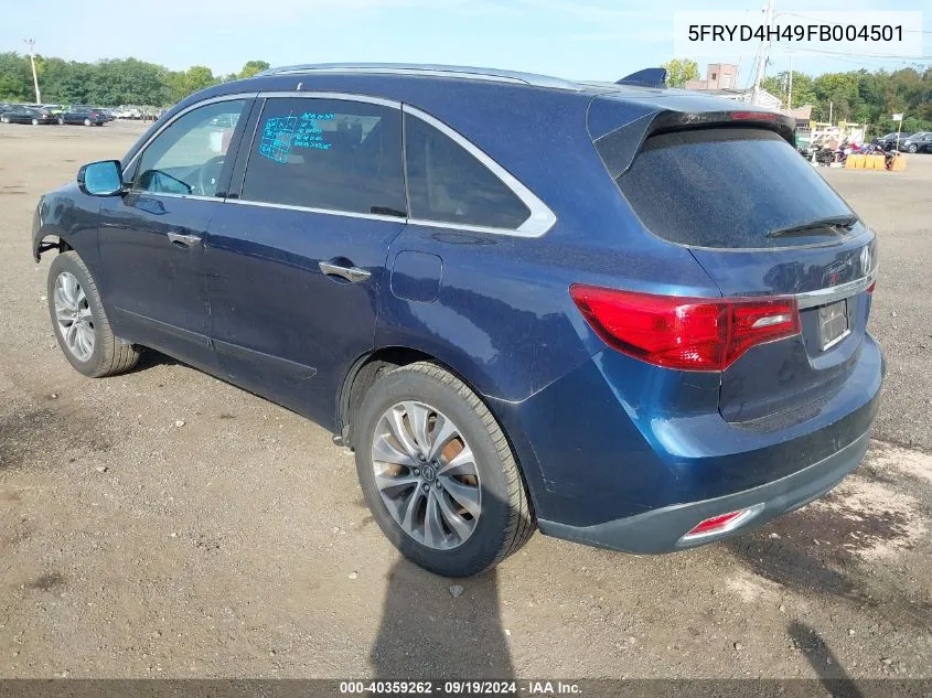 5FRYD4H49FB004501 2015 Acura Mdx Technology Package