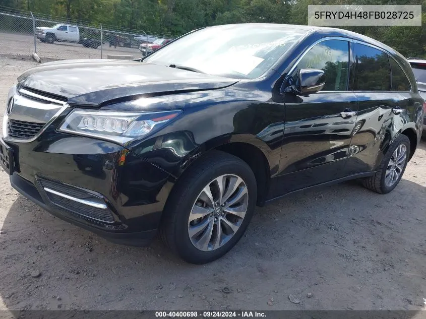 5FRYD4H48FB028725 2015 Acura Mdx Technology