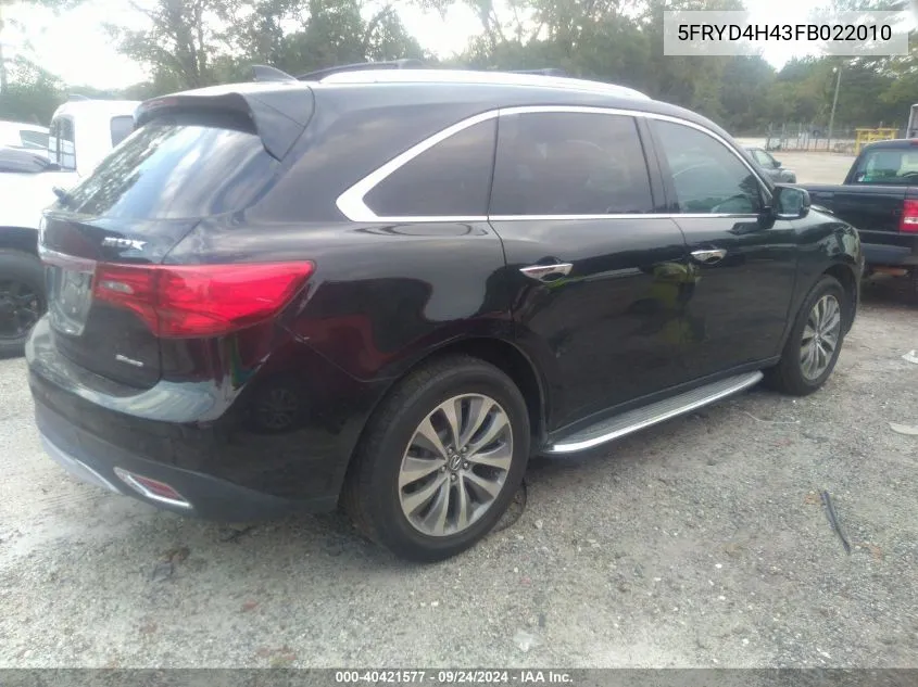 5FRYD4H43FB022010 2015 Acura Mdx Technology