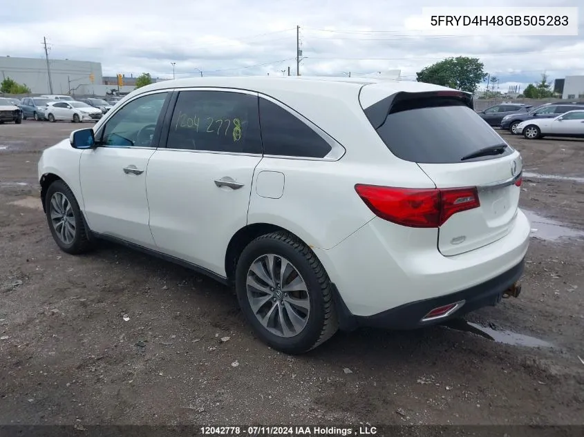 5FRYD4H48GB505283 2016 Acura Mdx