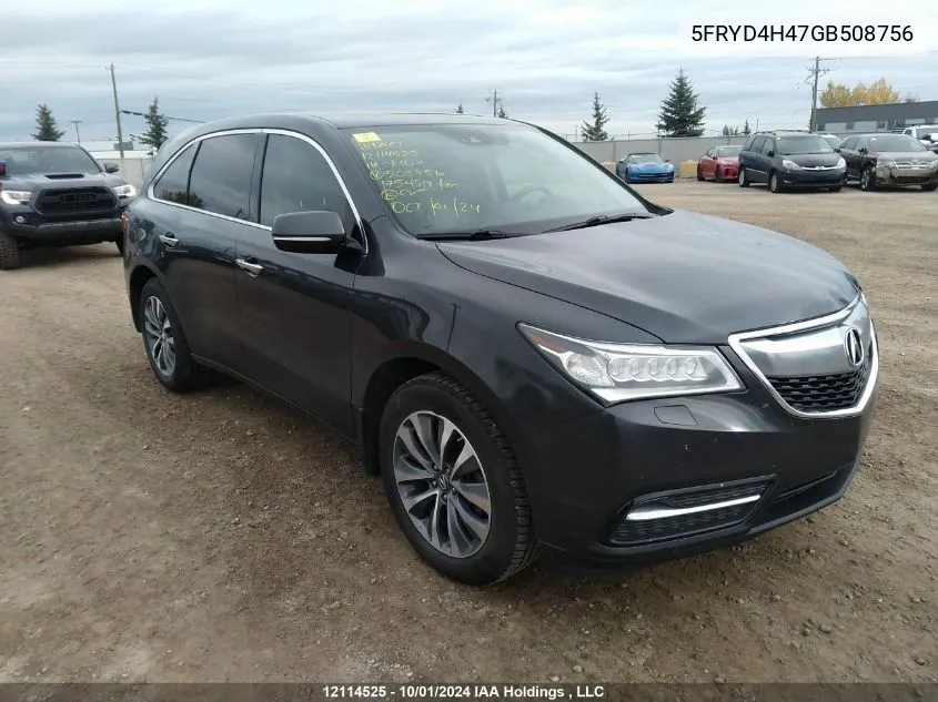 5FRYD4H47GB508756 2016 Acura Mdx