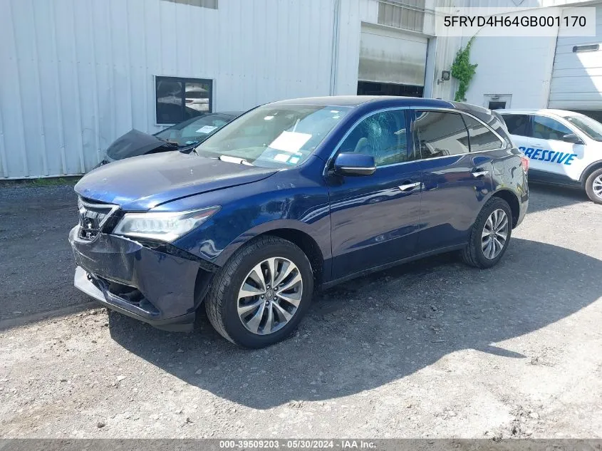 5FRYD4H64GB001170 2016 Acura Mdx Technology Entertainment Packages/Technology, Entertainment Acurawatch Plus Packages