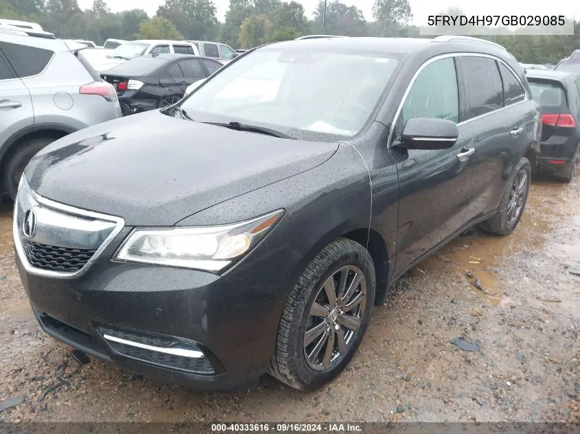 2016 Acura Mdx Advance Entertainment Packages/Advance Package VIN: 5FRYD4H97GB029085 Lot: 40333616