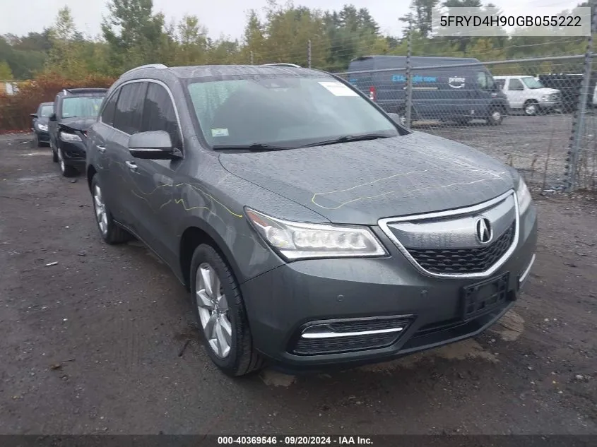 2016 Acura Mdx Advance Entertainment Packages/Advance Package VIN: 5FRYD4H90GB055222 Lot: 40369546