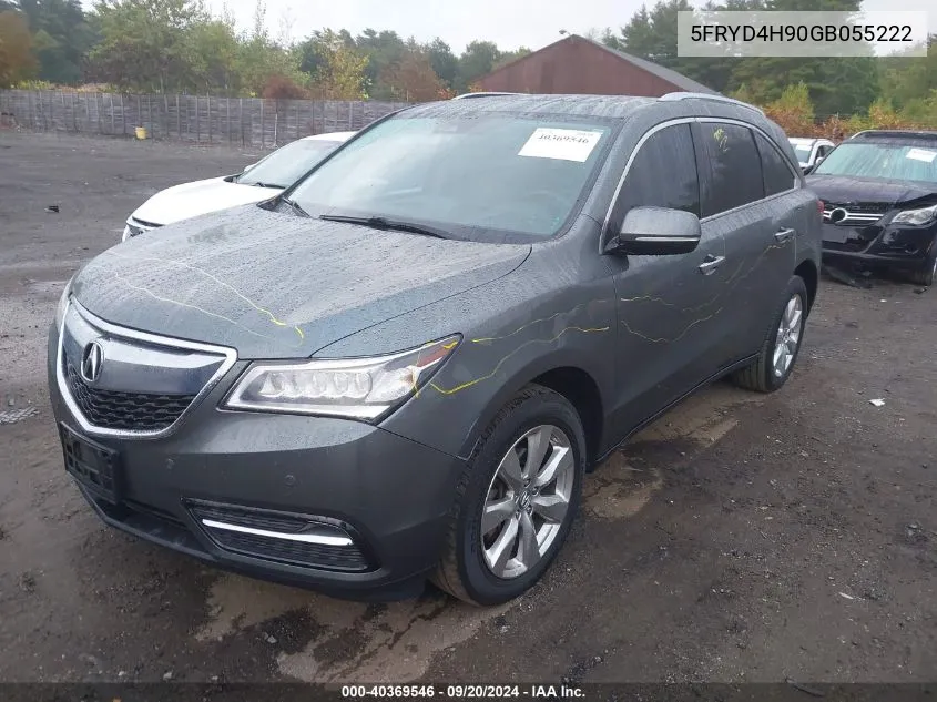 2016 Acura Mdx Advance Entertainment Packages/Advance Package VIN: 5FRYD4H90GB055222 Lot: 40369546