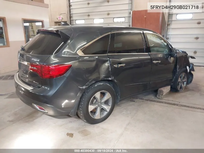 5FRYD4H29GB021718 2016 Acura Mdx