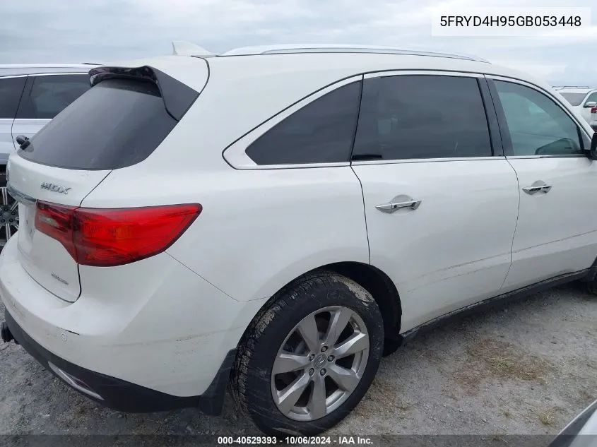 2016 Acura Mdx Advance VIN: 5FRYD4H95GB053448 Lot: 40529393