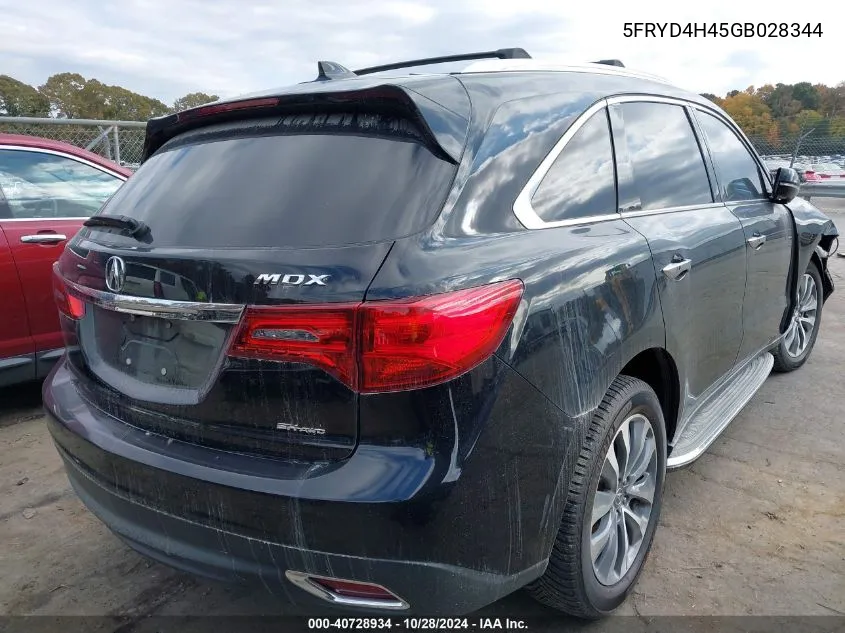 5FRYD4H45GB028344 2016 Acura Mdx