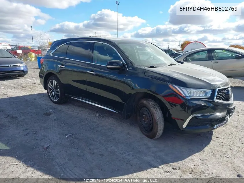 2017 Acura Mdx Navi VIN: 5FRYD4H46HB502769 Lot: 12128575