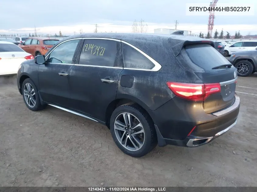 2017 Acura Mdx VIN: 5FRYD4H46HB502397 Lot: 12143421