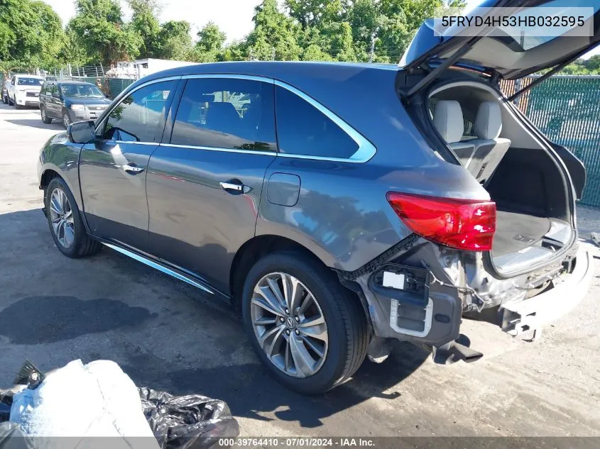 5FRYD4H53HB032595 2017 Acura Mdx Technology Package