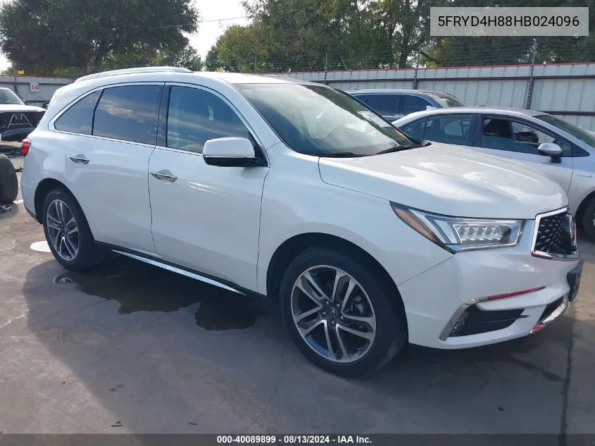 5FRYD4H88HB024096 2017 Acura Mdx Advance Package