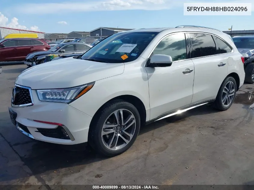 5FRYD4H88HB024096 2017 Acura Mdx Advance Package