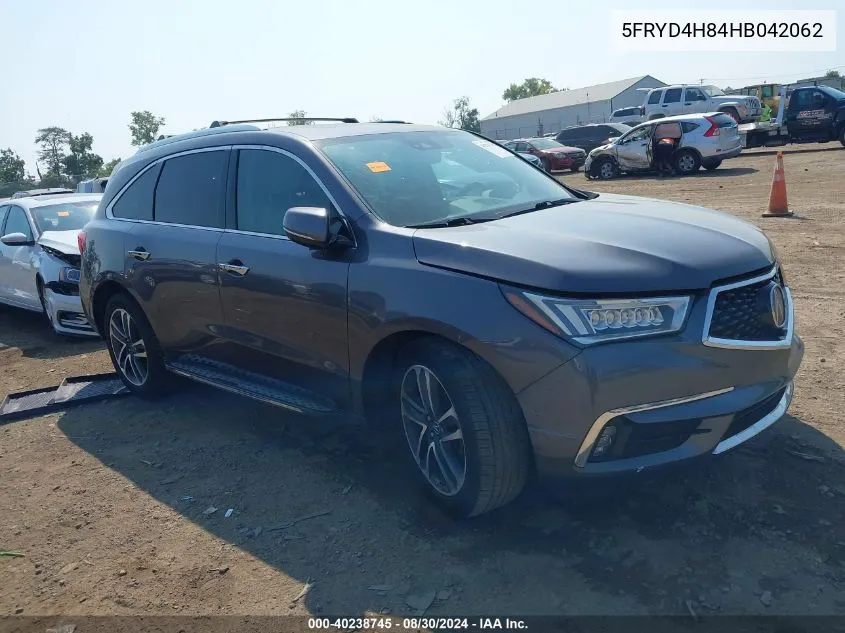 2017 Acura Mdx Advance Package VIN: 5FRYD4H84HB042062 Lot: 40238745