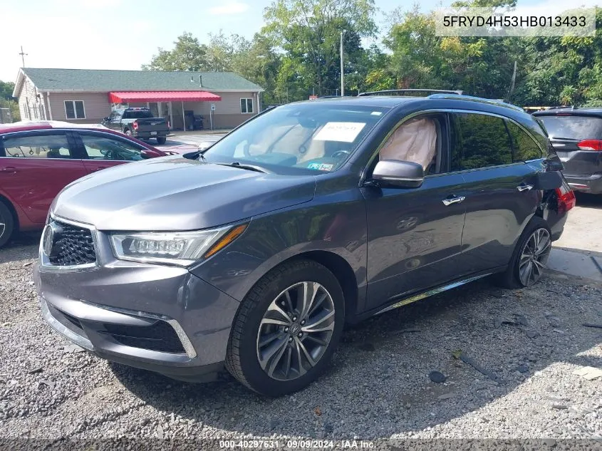 2017 Acura Mdx Technology Package VIN: 5FRYD4H53HB013433 Lot: 40297631