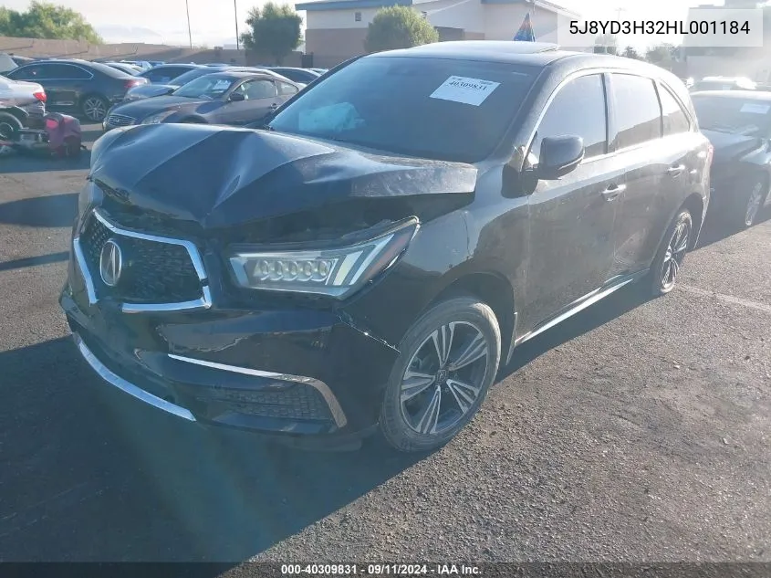 5J8YD3H32HL001184 2017 Acura Mdx