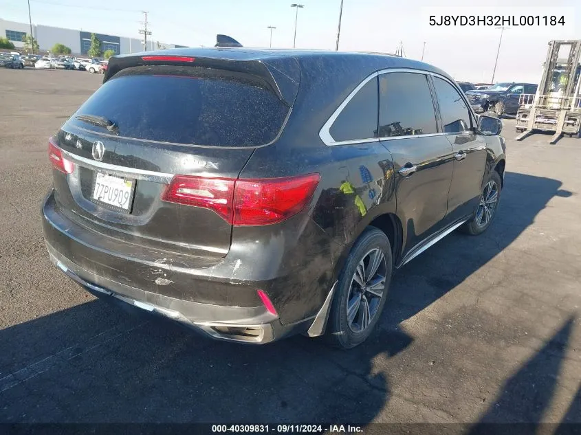 5J8YD3H32HL001184 2017 Acura Mdx