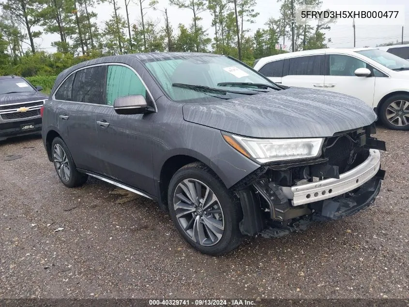 5FRYD3H5XHB000477 2017 Acura Mdx Technology