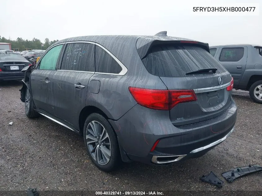 5FRYD3H5XHB000477 2017 Acura Mdx Technology