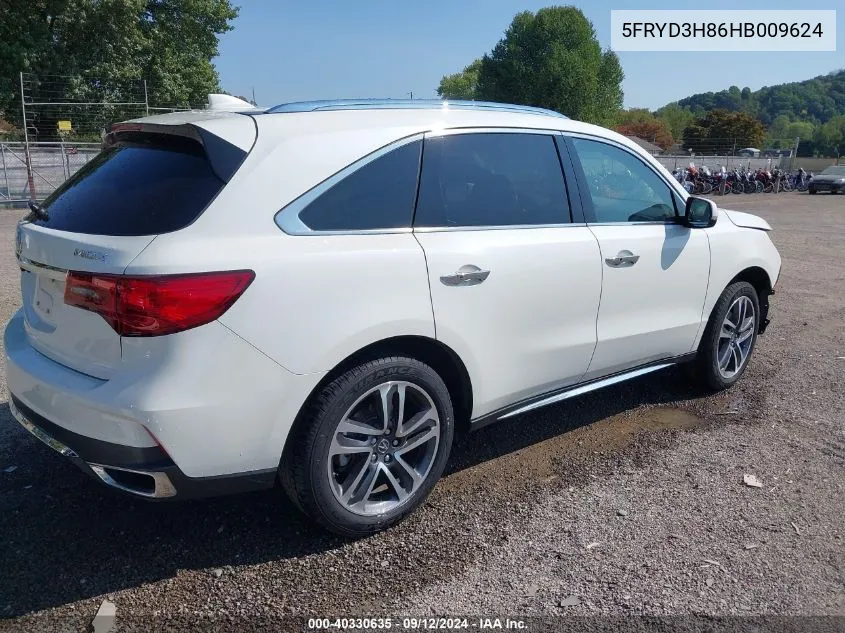 5FRYD3H86HB009624 2017 Acura Mdx Advance Package