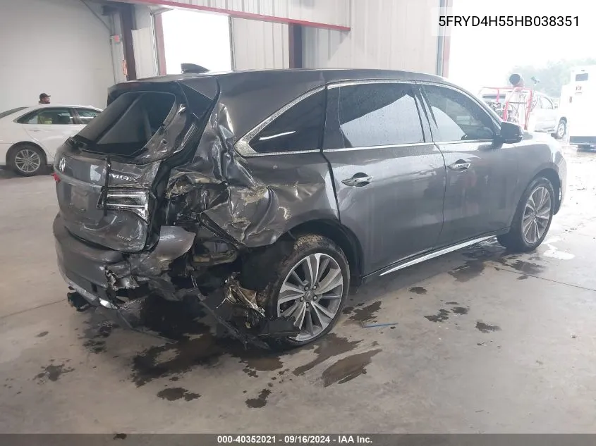 5FRYD4H55HB038351 2017 Acura Mdx Technology Package