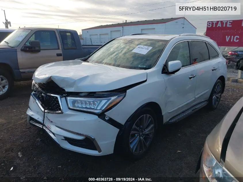 2017 Acura Mdx Technology Package VIN: 5FRYD4H51HB020719 Lot: 40363728