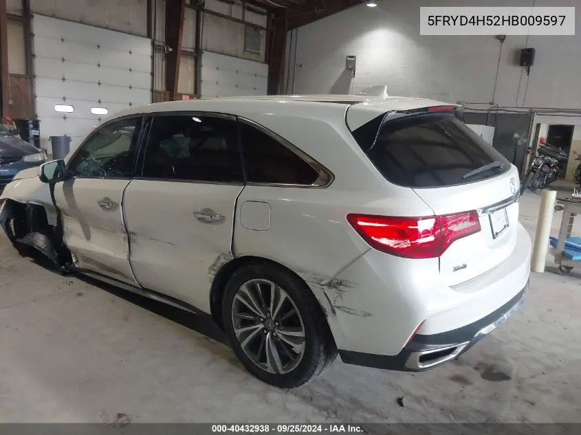 5FRYD4H52HB009597 2017 Acura Mdx Technology Package