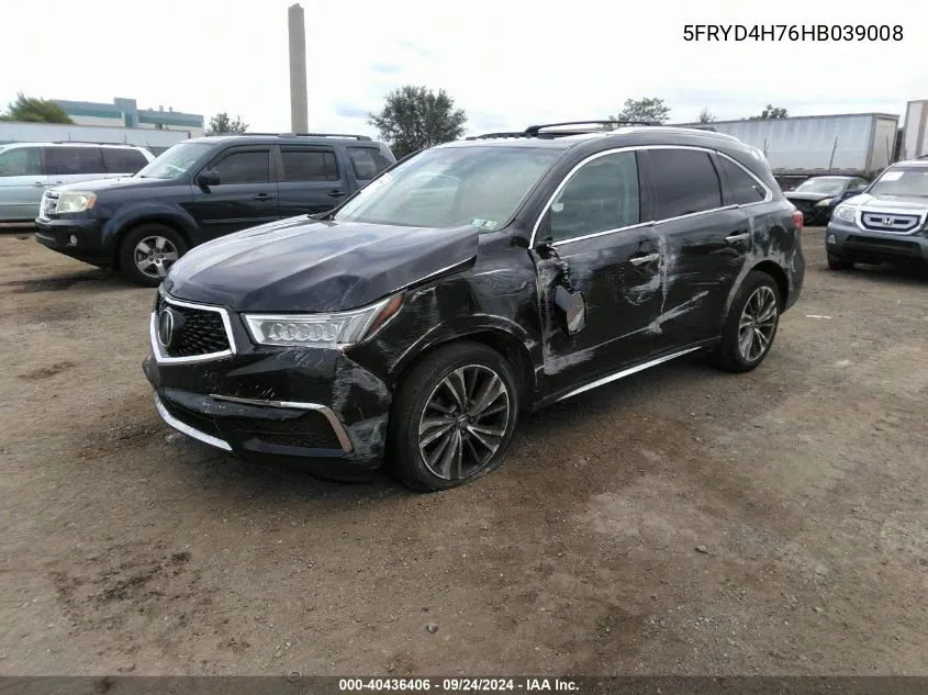 2017 Acura Mdx Technology Entertainment Pkgs VIN: 5FRYD4H76HB039008 Lot: 40436406