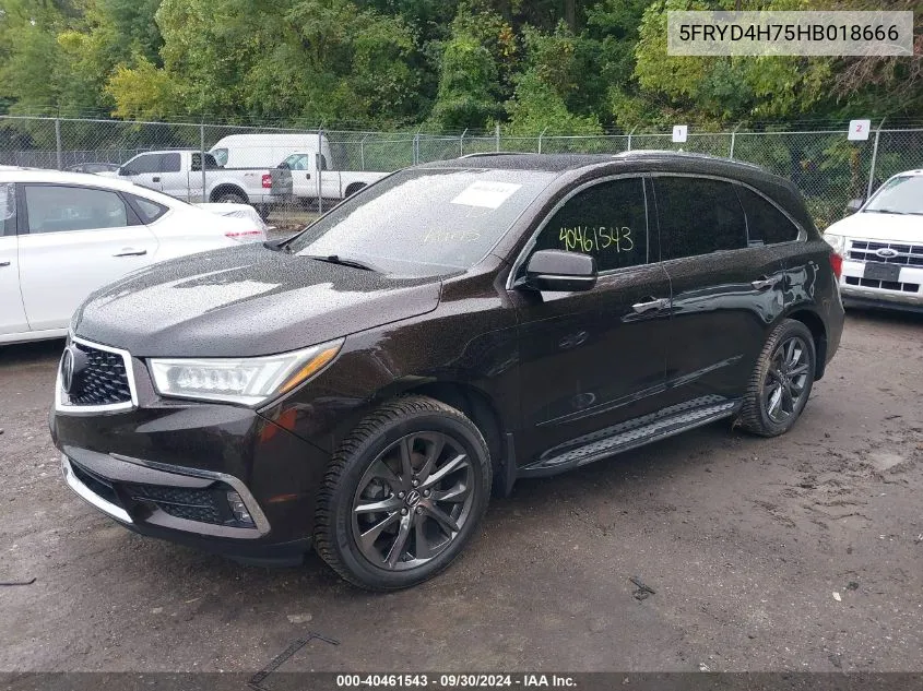 2017 Acura Mdx Technology VIN: 5FRYD4H75HB018666 Lot: 40461543