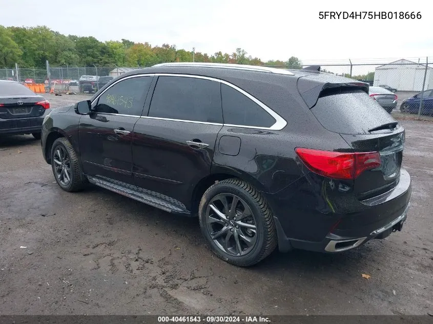 2017 Acura Mdx Technology VIN: 5FRYD4H75HB018666 Lot: 40461543