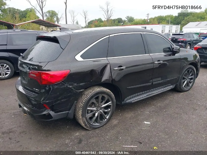 2017 Acura Mdx Technology VIN: 5FRYD4H75HB018666 Lot: 40461543