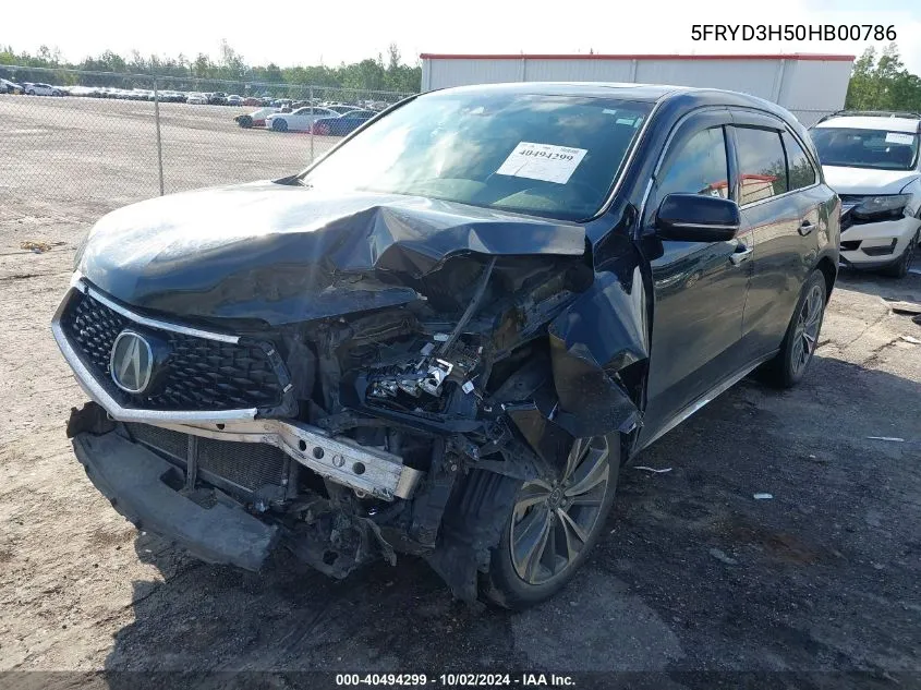 5FRYD3H50HB00786 2017 Acura Mdx Technology