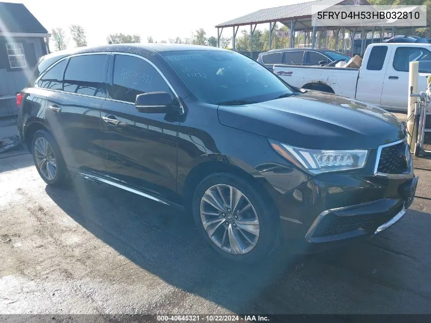 5FRYD4H53HB032810 2017 Acura Mdx Technology Package