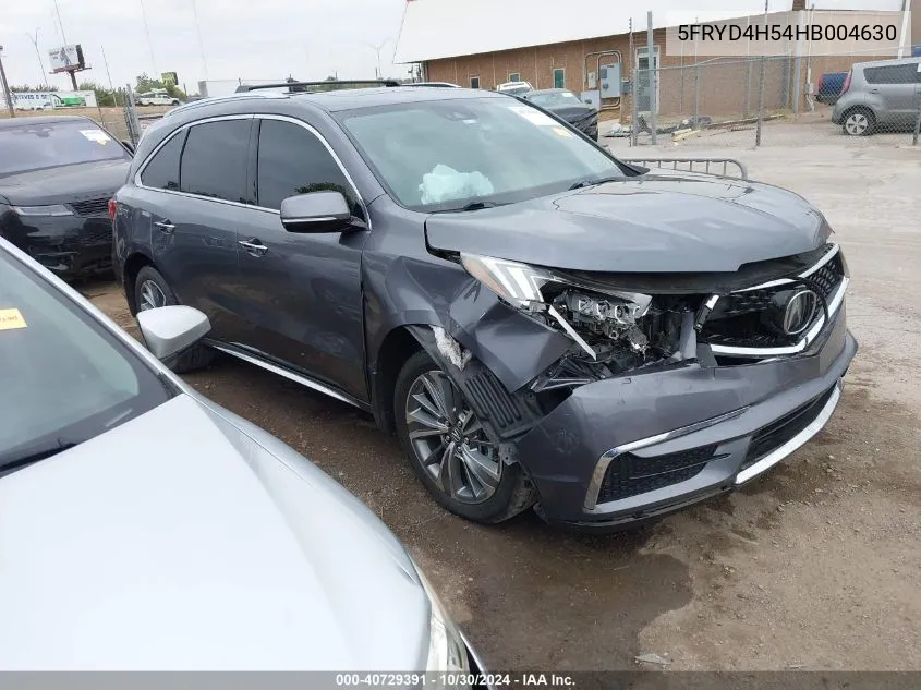 2017 Acura Mdx Technology Package VIN: 5FRYD4H54HB004630 Lot: 40729391