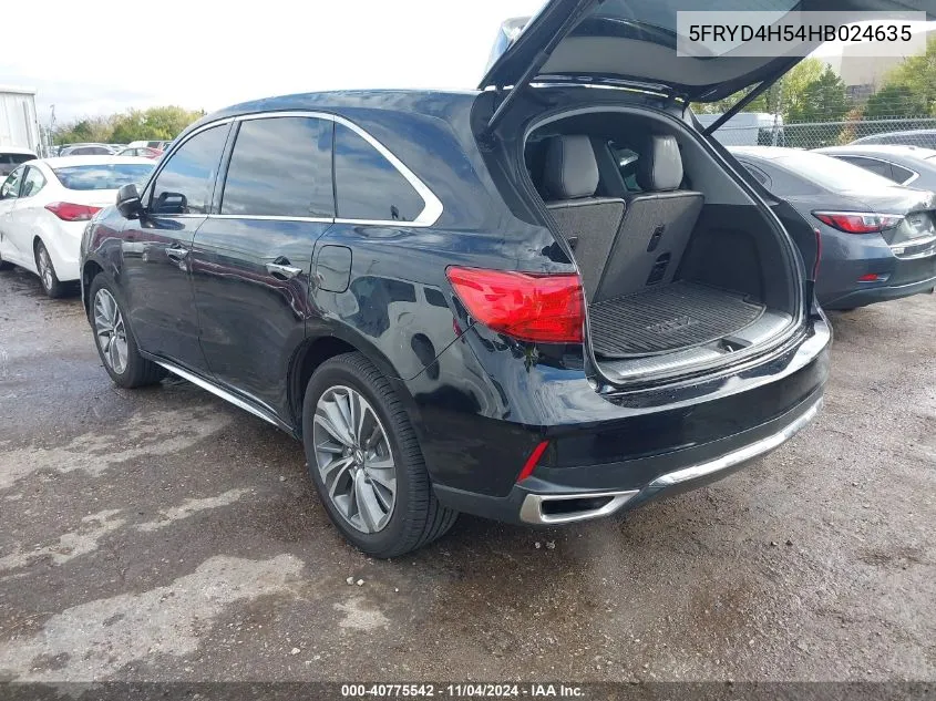 5FRYD4H54HB024635 2017 Acura Mdx Technology Package