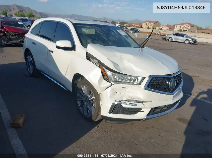 2018 Acura Mdx Technology VIN: 5J8YD4H59JL013846 Lot: 39811186