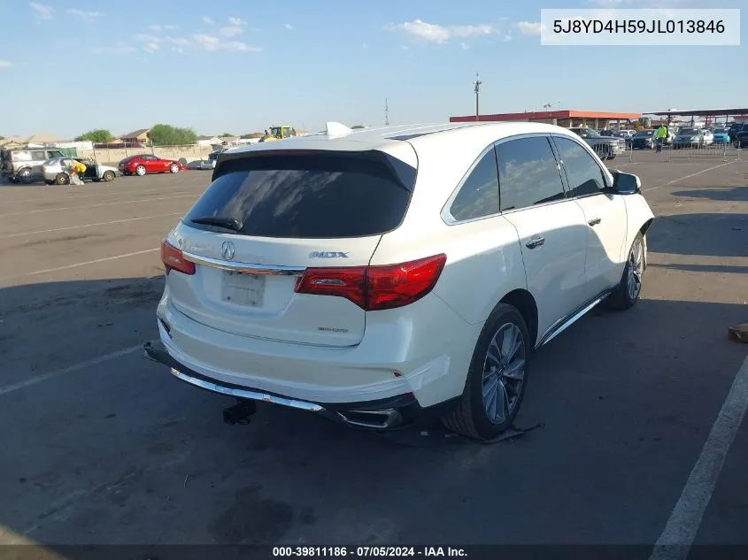 2018 Acura Mdx Technology VIN: 5J8YD4H59JL013846 Lot: 39811186