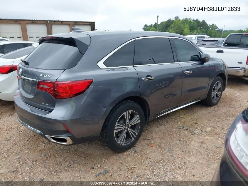 5J8YD4H38JL012833 2018 Acura Mdx