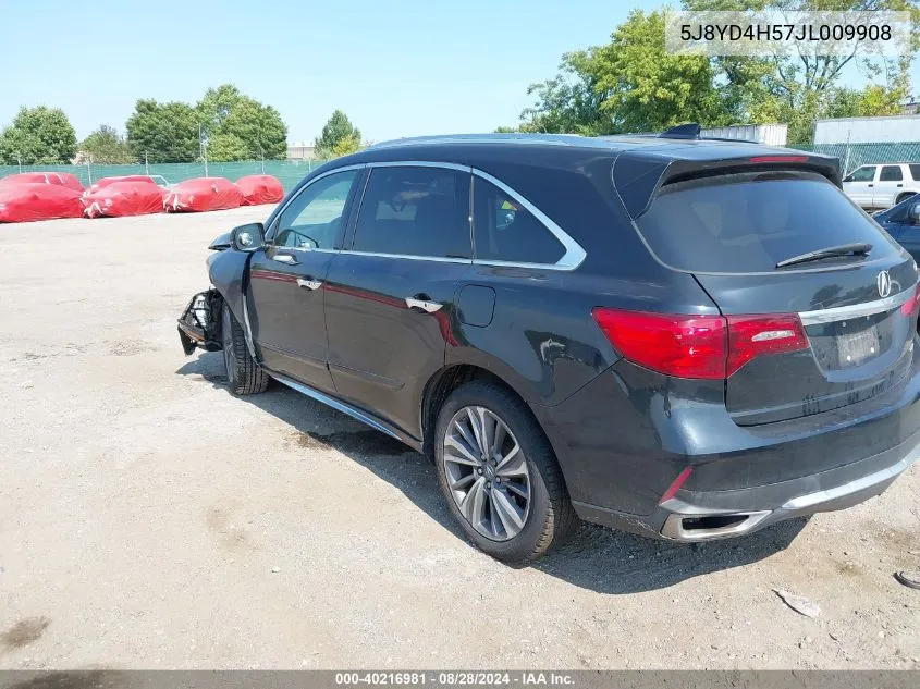 2018 Acura Mdx Technology Package Acurawatch Plus Pkg VIN: 5J8YD4H57JL009908 Lot: 40216981