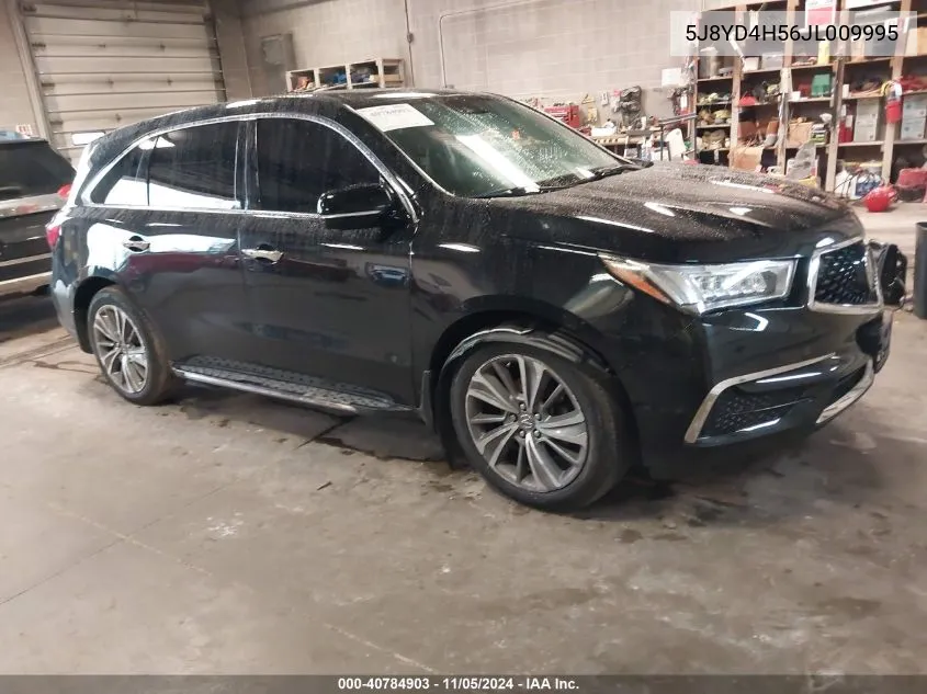 2018 Acura Mdx Technology Package Acurawatch Plus Pkg VIN: 5J8YD4H56JL009995 Lot: 40784903