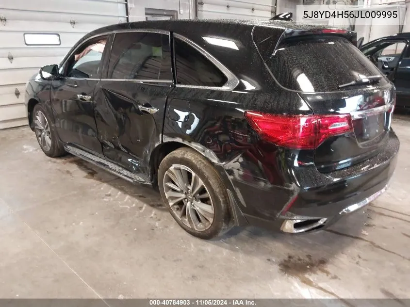 2018 Acura Mdx Technology Package Acurawatch Plus Pkg VIN: 5J8YD4H56JL009995 Lot: 40784903